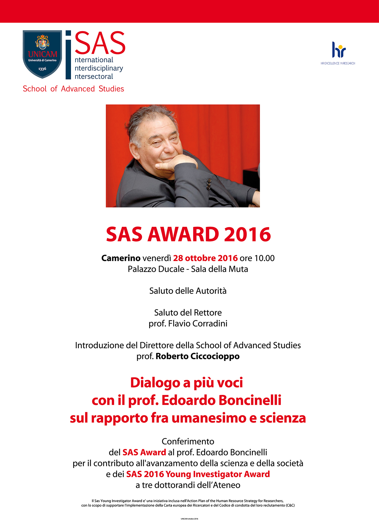 SAS AWARD 2016 - prize-giving ceremony