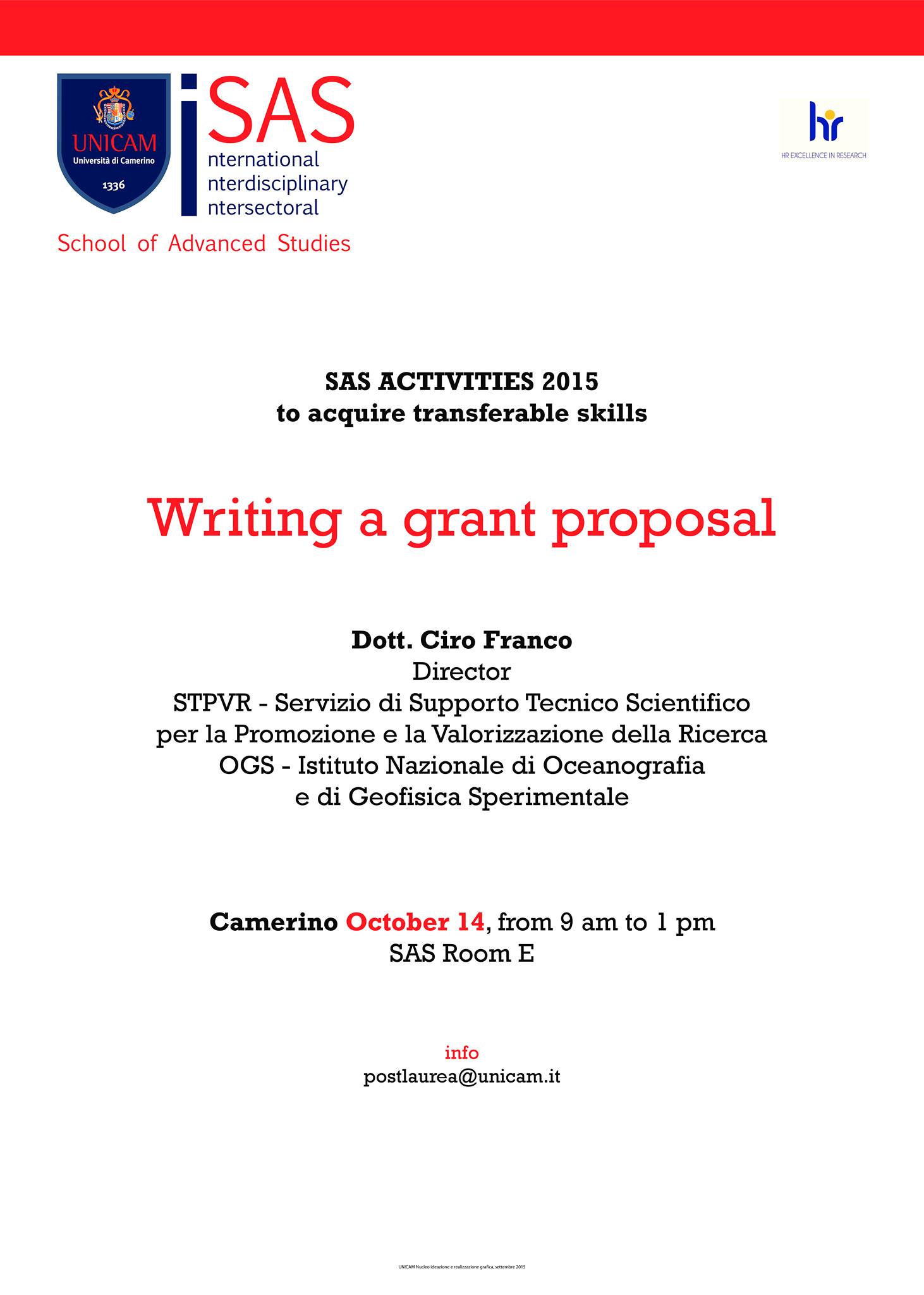 Writing a grant proposal