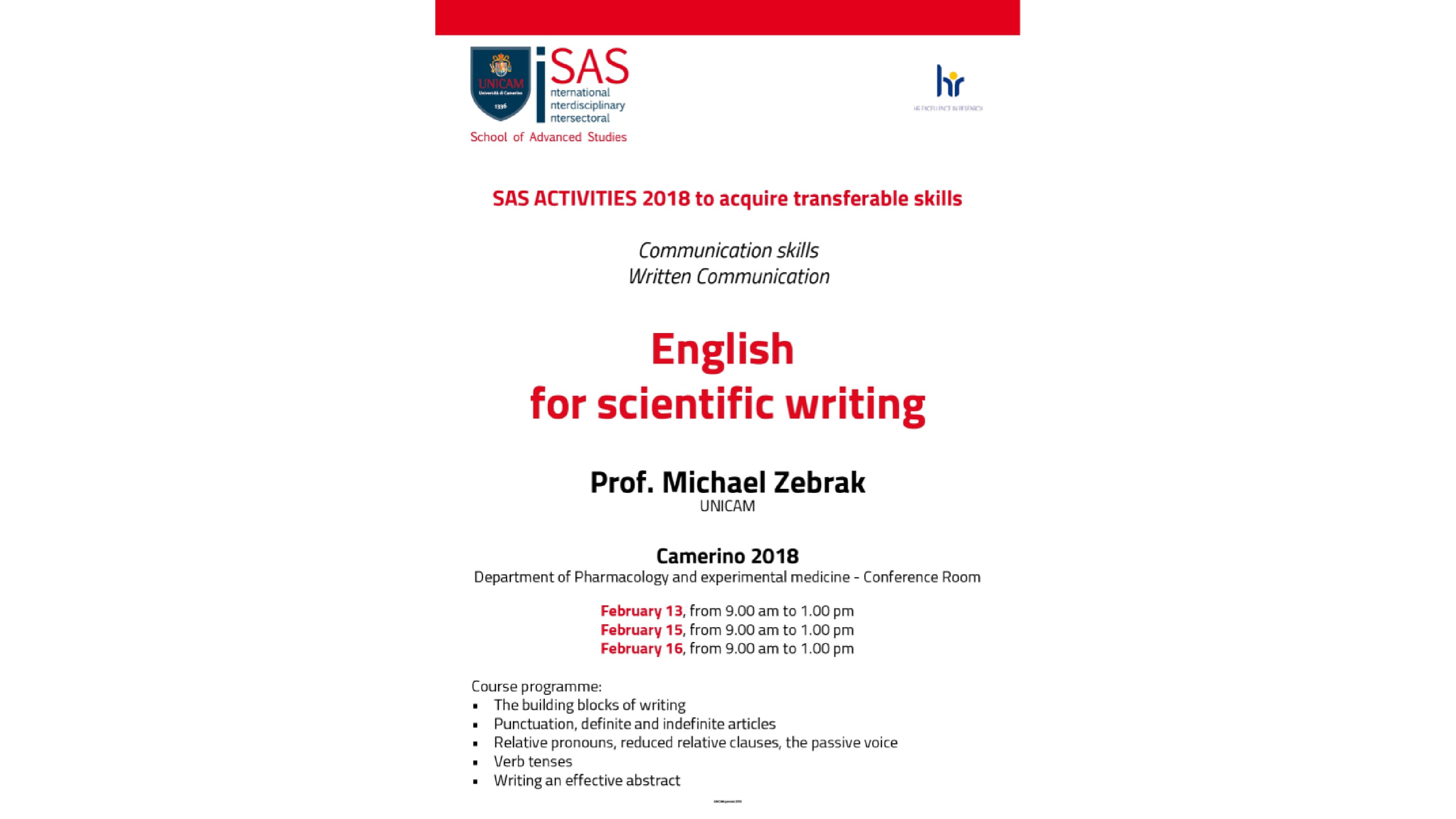 English for scientific writing
