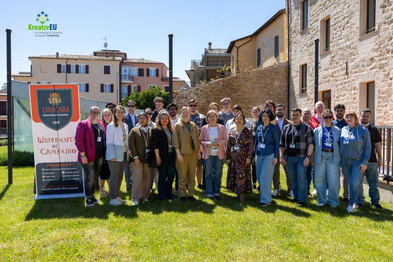 International academic community at the University of Camerino during a KreativEU initiative