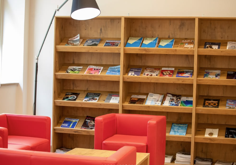 Reading and study area at Polo Santa Caterina, home of the International School of Advanced Studies