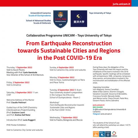 From Earthquake Reconstruction towards Sustainable Cities and Regions in the Post Covid-19 Era